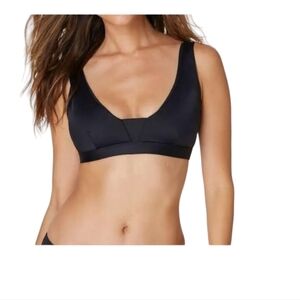 NWT Andie The Tahiti Bikini Top Black Size Small
